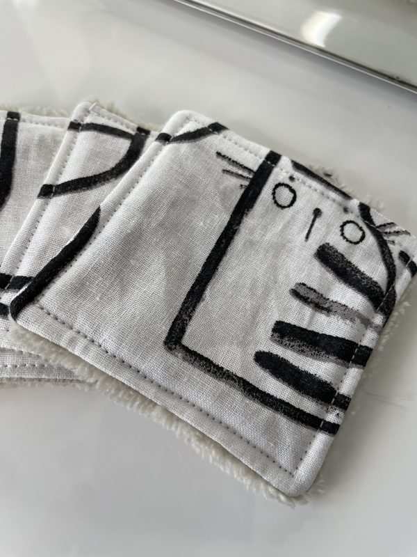 Carrés Démaquillants Chat Blanc– Zéro Déchet & Tout Doux ! 🌿✨ – Image 4